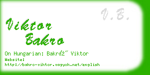 viktor bakro business card